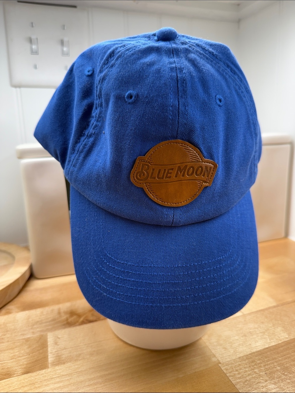 Lucky Brand NWT Blue Moon Royal Blue Leather Patch Hat